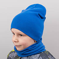 Детская шапка с хомутом КАНТА размер 48-52 синий (OC-249), фото 1