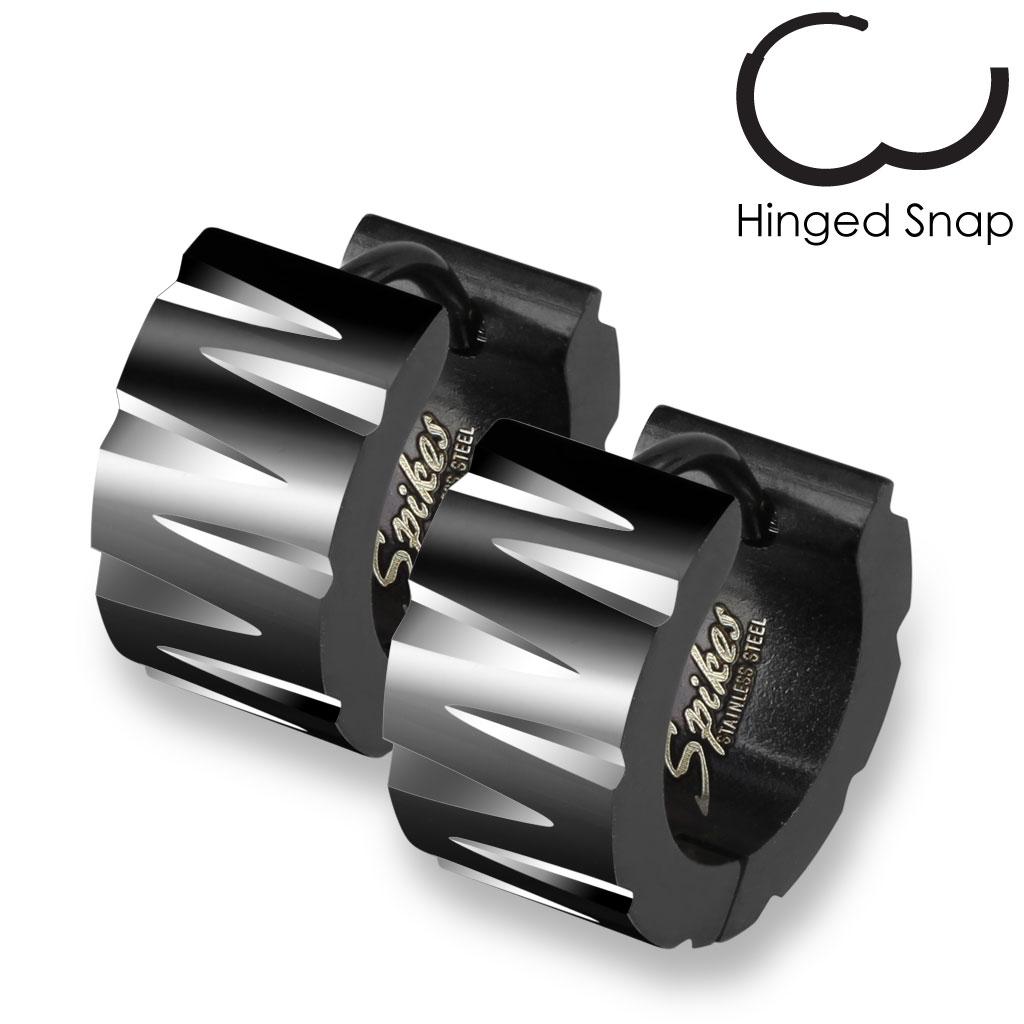 

Черные серьги из стали от Spikes SE2124