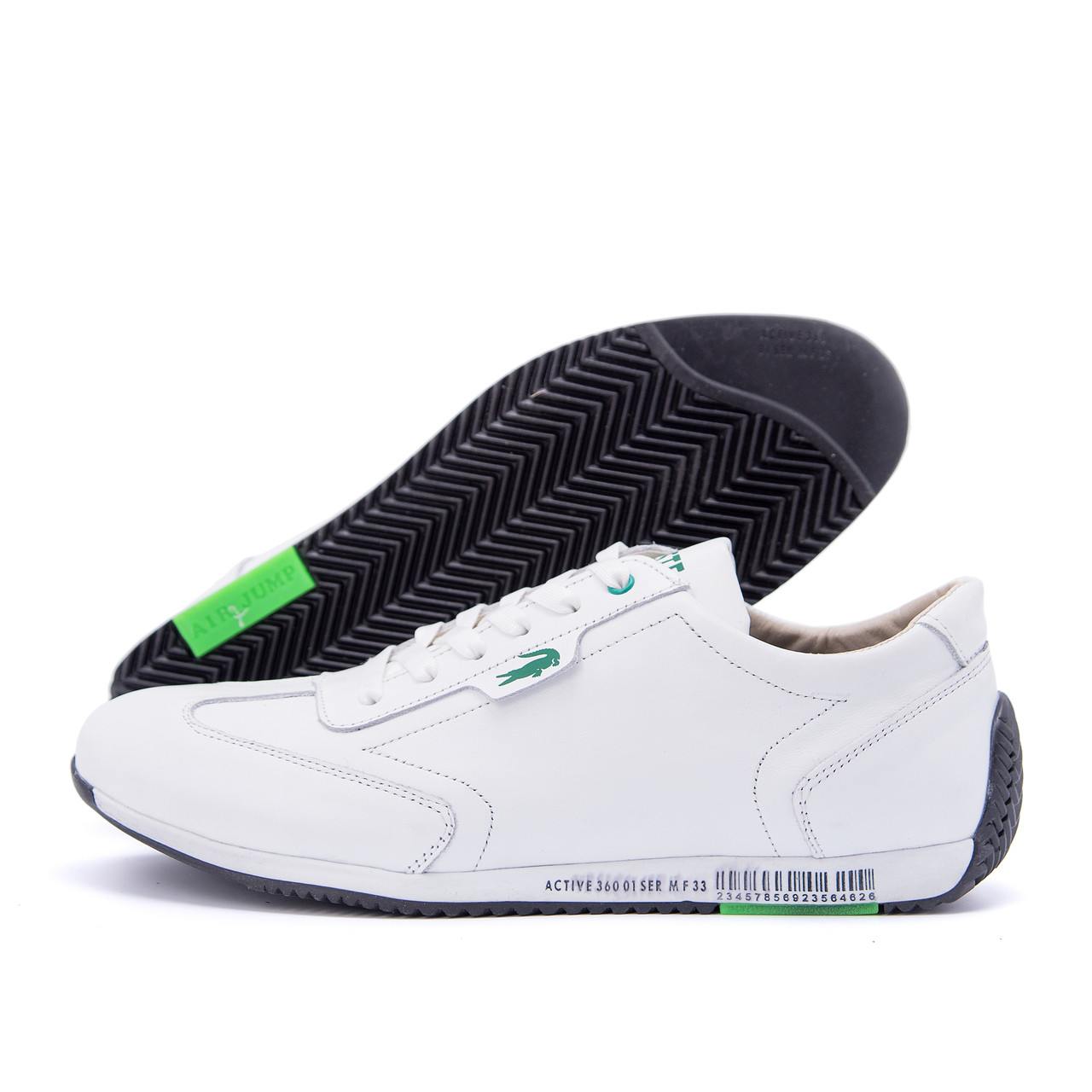 

Мужские кожаные кроссовки Lacoste Lerond White ( реплика), Белый