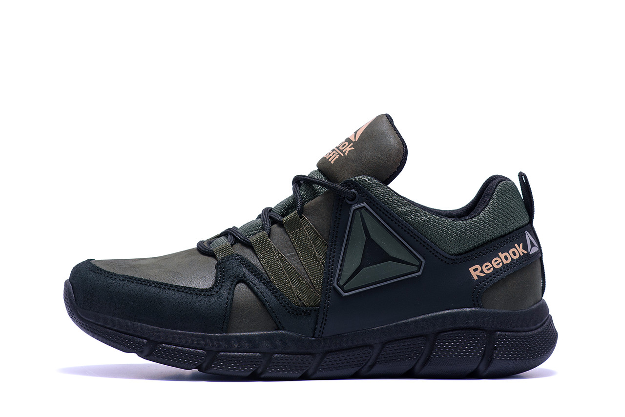 

Мужские кожаные кроссовки Reebok Classic Tracking Green (реплика), Хаки