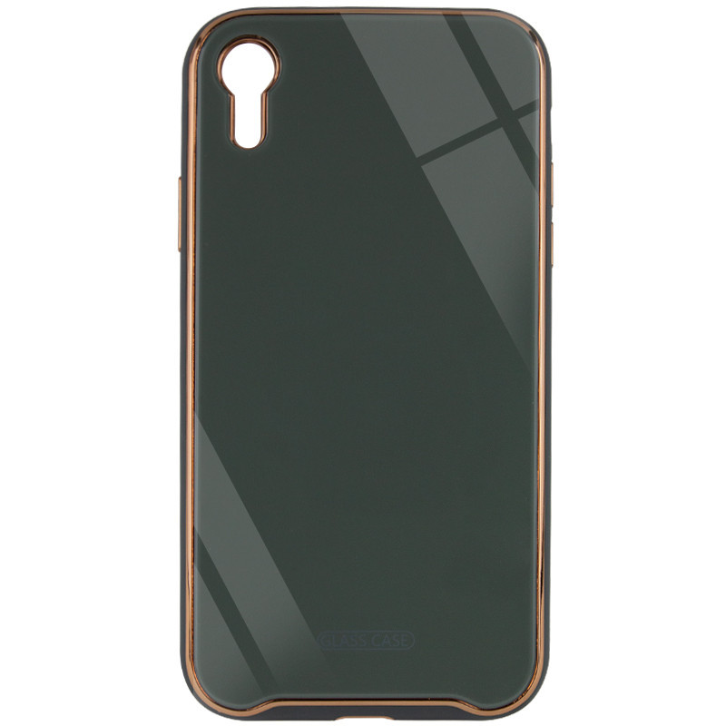 TPU+Glass чехол Venezia для Apple iPhone XR (6.1"), Зеленый / pine green