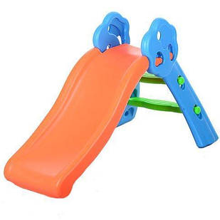 Горка детская пластиковая Bambi YTE00197, оранжево-синяя