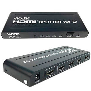 HDMI 1x4 порта 4K 3D сплиттер, разветвитель, коммутатор