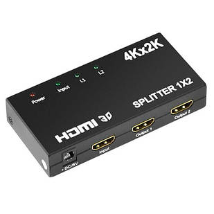 HDMI 1x2 порта 4K 3D сплиттер, разветвитель, коммутатор