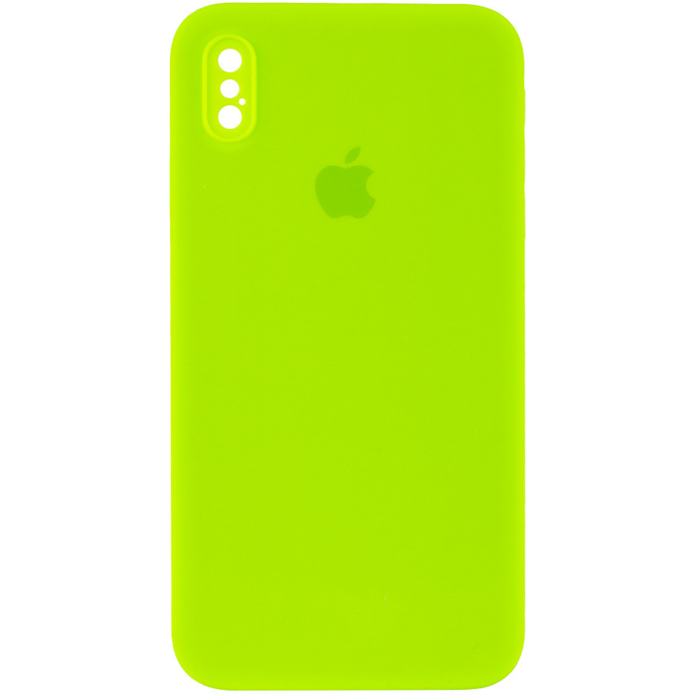 

Противоударный Защитный Силиконовый Чехол - Накладка Epik Silicone Case Square Full Camera Protective (AA) для, Салатовый / neon green