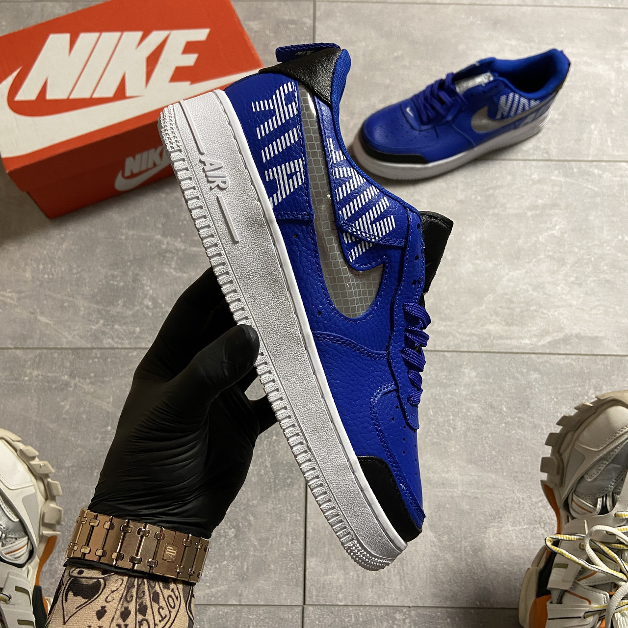 

Nike Air Force 1 Low Under Construction Blue (Синий)