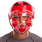 Шолом для єдиноборств з прозорою маскою Venum 8348 розмір XL Red, фото 3