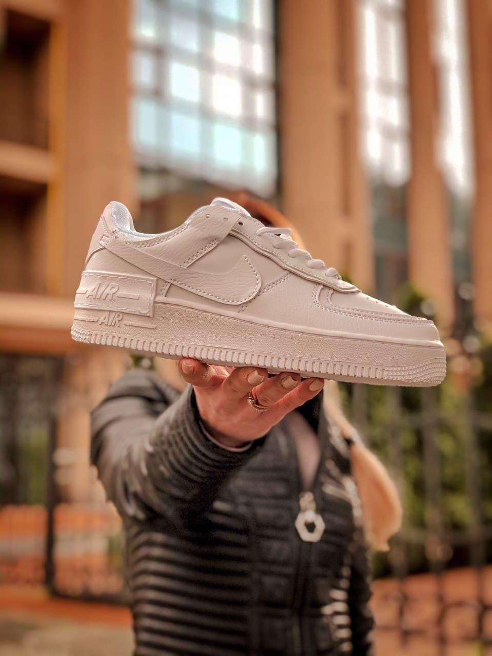 

Мужские кроссовки Nike Air Force Shadow White / Найк Аир Форс Шадоу Белые 43, Белый