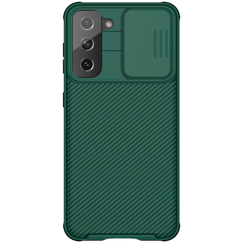 

Карбоновая накладка Nillkin Camshield (шторка на камеру) для Samsung Galaxy S21, Зеленый / dark green