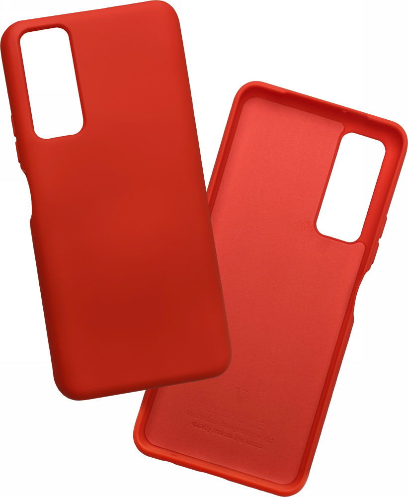 

Silicone case Huawei P Smart 2021 (с микрофиброй) (Хуавей П Смарт 2021), Красный