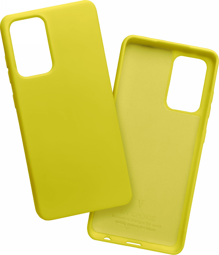 

Silicone case Samsung Galaxy A52 A525 (с микрофиброй) (Самсунг Галакси А52, Желтый