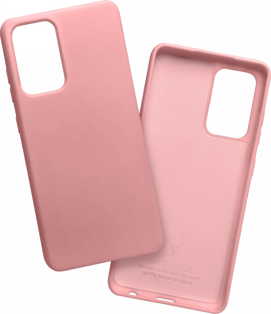 

Silicone case Samsung Galaxy A72 A725 (с микрофиброй) (Самсунг Галакси А72, Розовый