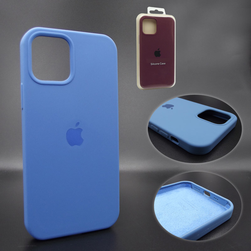 

Silicone Cover Apple iPhone 12 Pro Max (58) blue jeans Full