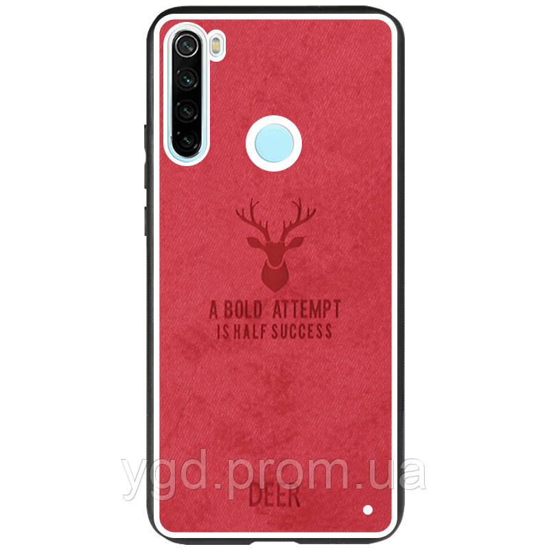 

TPU+Textile чехол Deer для Xiaomi Redmi Note 8, Красный