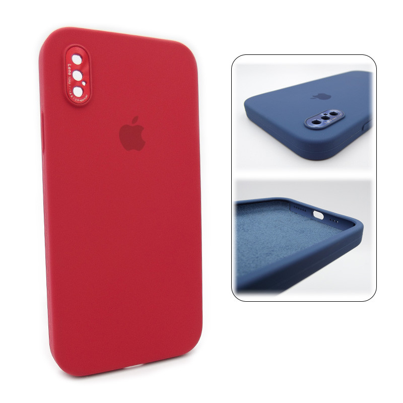 

Silicone Cover Metal Camera Apple iPhone XR, camelia