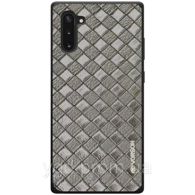 

Кожаная накладка VORSON Braided leather series для Samsung Galaxy Note 10, Серый