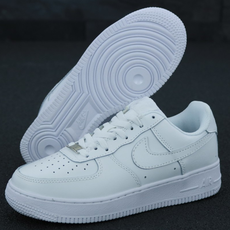 

Женские кроссовки в стиле Nike Air Force 1 Low, натуральная кожа, белый, Вьетнам 39