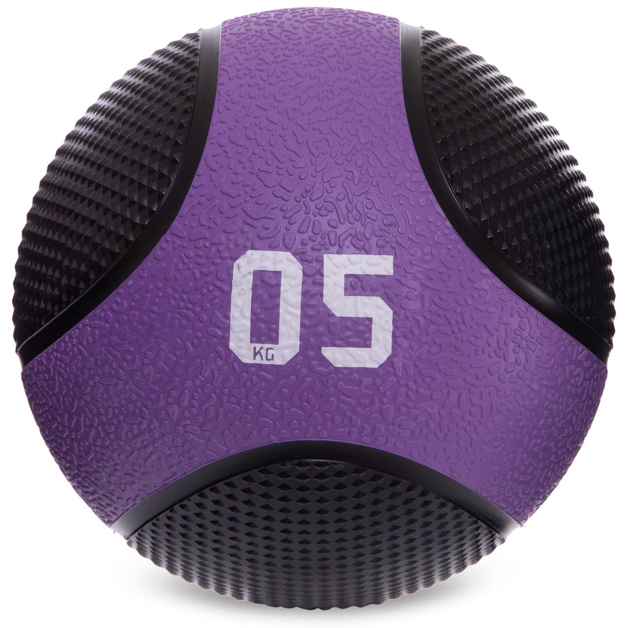 

Мяч медицинский медбол Medicine Ball FI-2824-5 5кг (резина, d-см, черный)