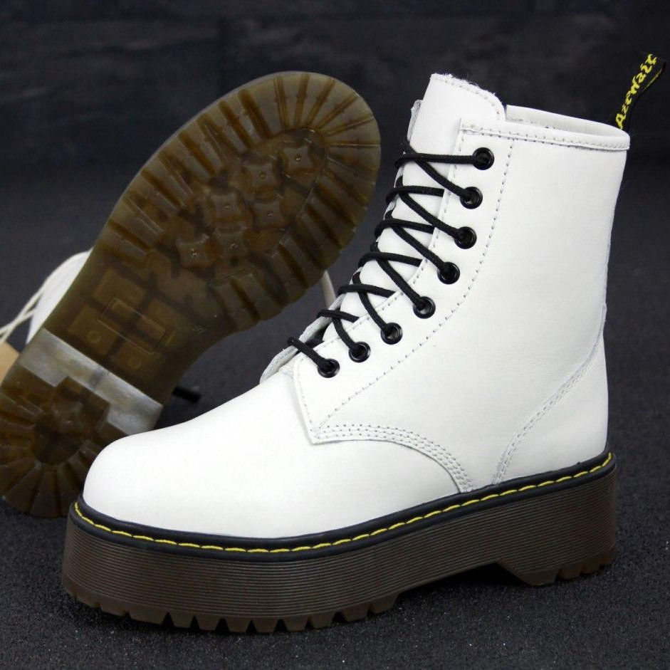 

Женские зимние ботинки Dr.Martens Jadon, кожа, (с мехом), белый, Китай 38