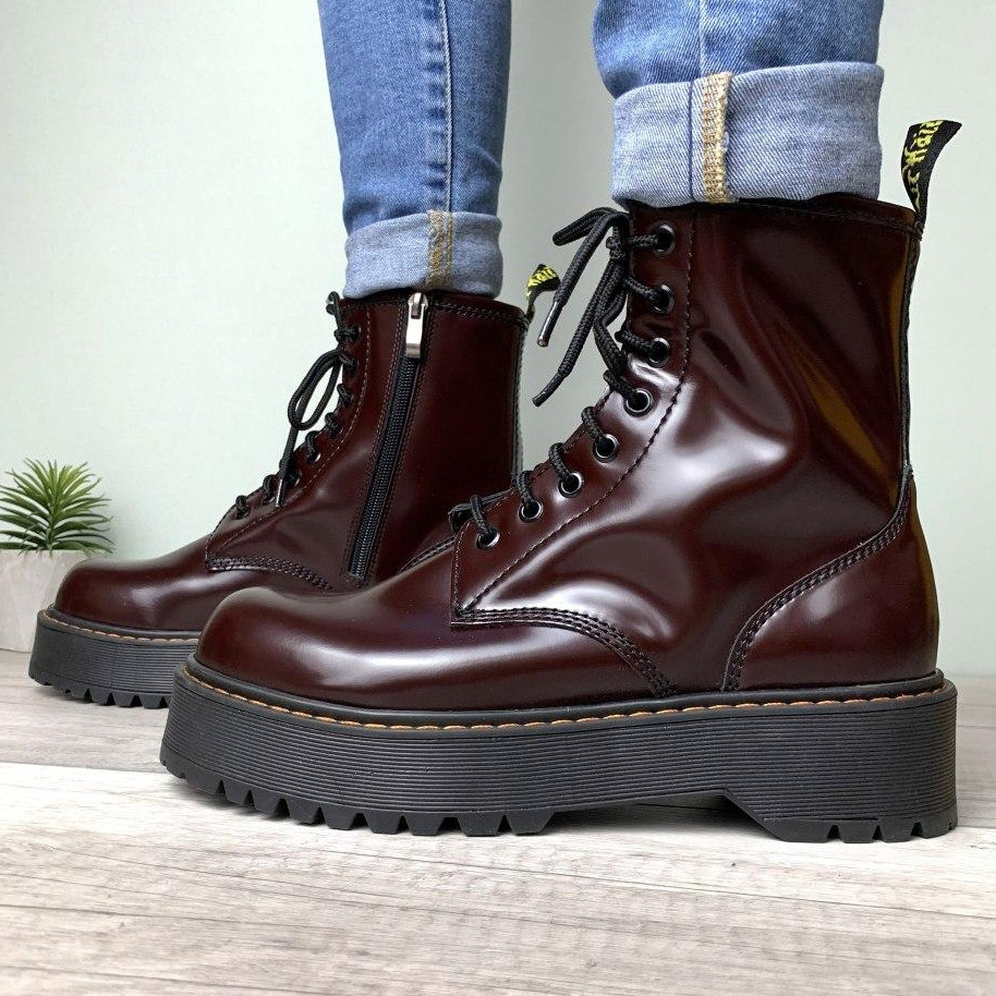 

Женские ботинки Dr.Martens Jadon, кожа, бордовый, Китай 38