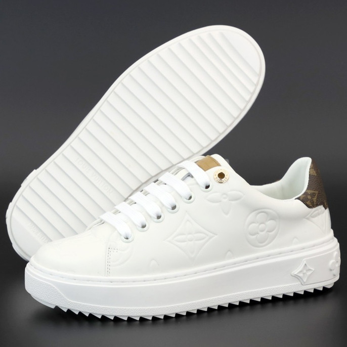 

Женские кроссовки Louis Vuitton Time Out Sneaker, кожа, белый, коричневый, Италия 40