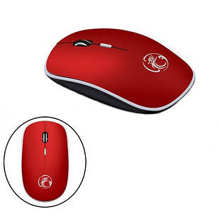 Мишка бездротова миша тиха плоска 1600dpi iMice G-1600, червона
