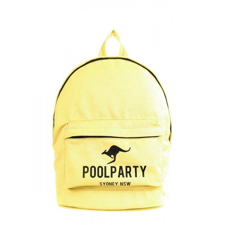 

Рюкзак молодежный Poolparty арт. backpack-kangaroo-yellow, Желтый