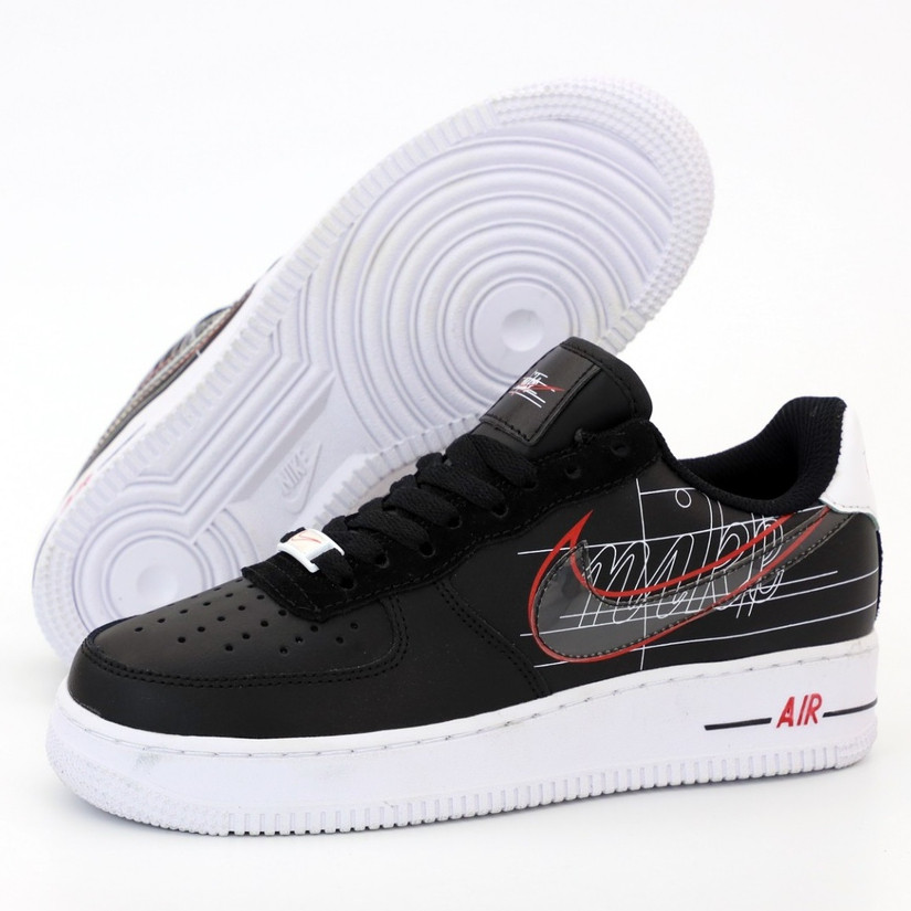 

Женские кроссовки Nike Air Force 1 Low, кожа, черный, Вьетнам