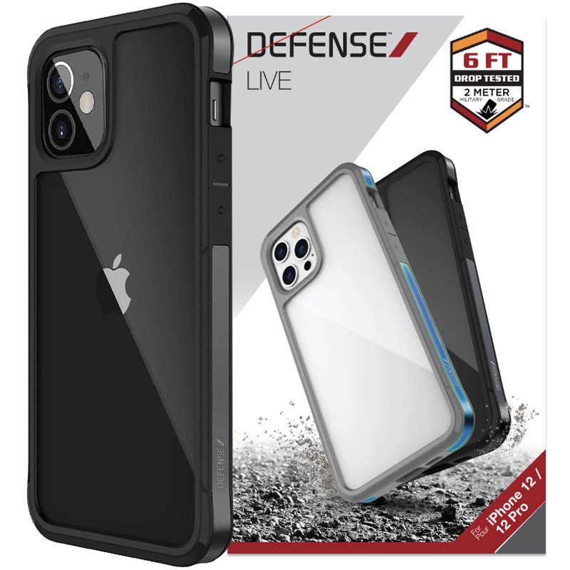 

Противоударный Защитный Металлический Чехол - Бампер Defense Edge Series для Apple iPhone 12 mini (5.4"), Черный / black