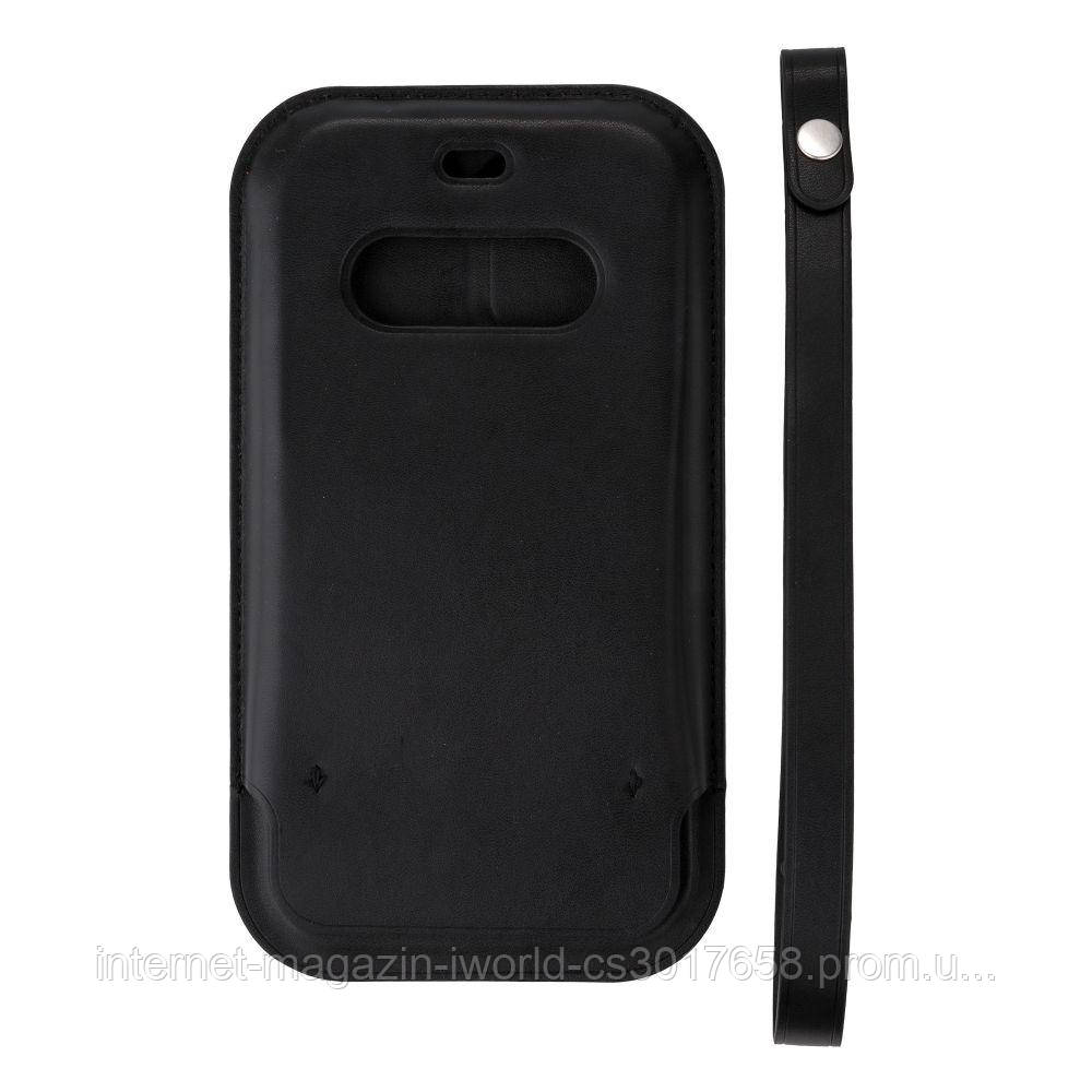 

Чехол MagSafe Leather Sleeve Case Iphone Full Size 12 Pro Max Цвет Black