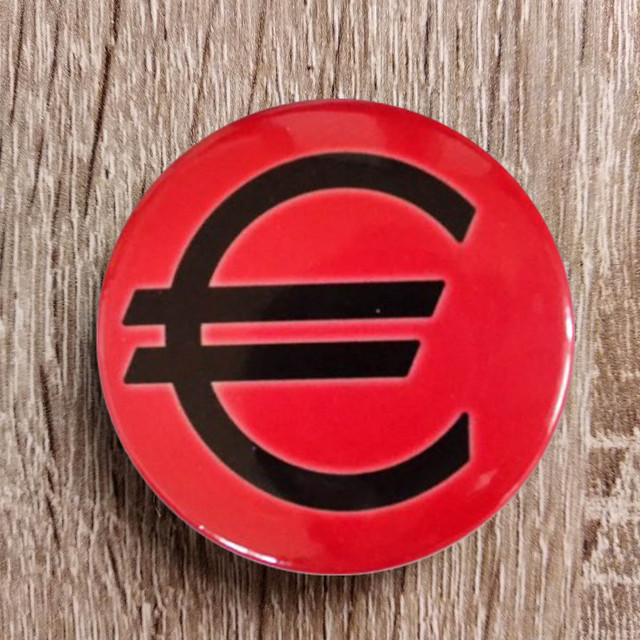 Значок с изображением денежного знака евро
