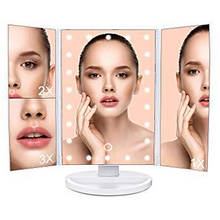 Зеркало Superstar Magnifying Mirror для макияжа с LED-подсветкой Белый