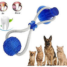 Багатофункціональна іграшка для домашніх тварин з присоском