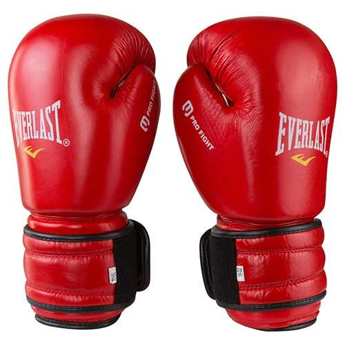 

Боксерские перчатки кожаные красные 12oz Everlast ProFight Bazari SKL11-281307, Красный