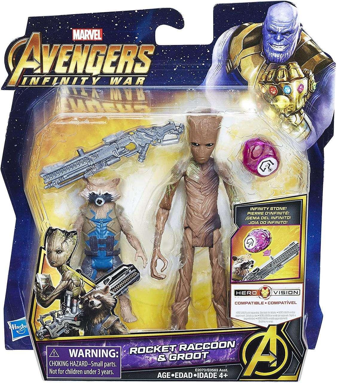 

Набор фигурок Hasbro Грут и Ракета, Мстители Война Бесконечности, 8-15 см Groot and Rocket SKL14-279075