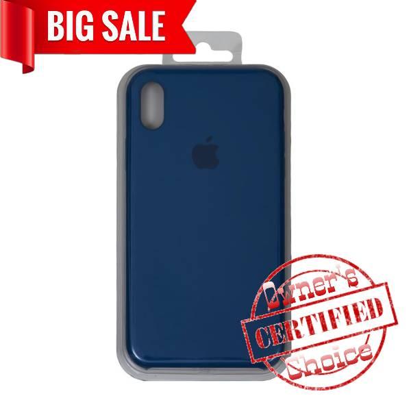 

Чехол для Apple iPhone X, iPhone XS, синий, Original Soft Case, силикон, Navy blue (20