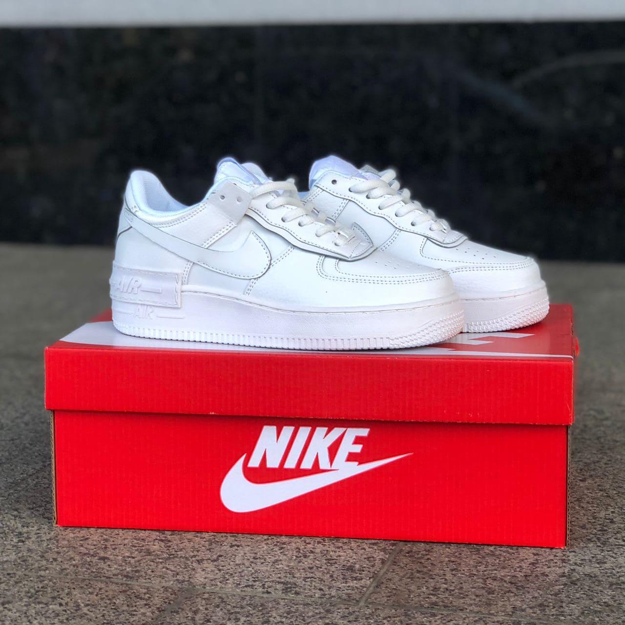 

Женские кроссовки Nike Air Force Shadow White / Найк Аир Форс Шадоу Белые, Белый