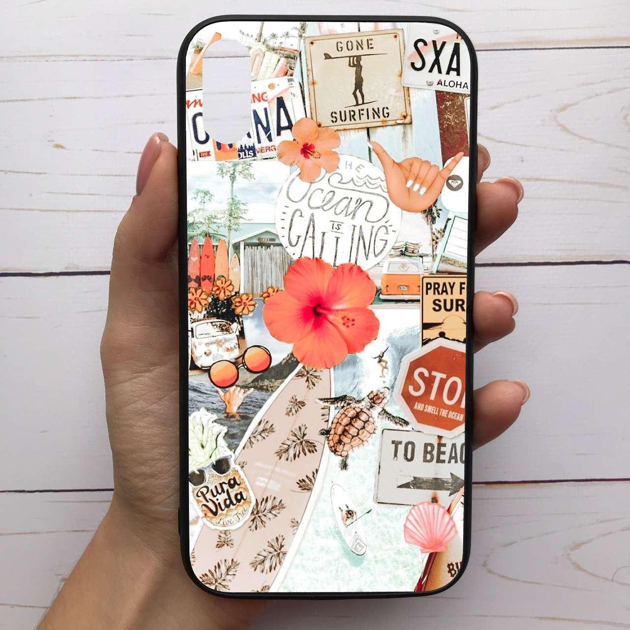 

Чехол Mood для iPhone X/Xs с рисунком Цветок коллаж ohana SKL68-285807, Разные цвета