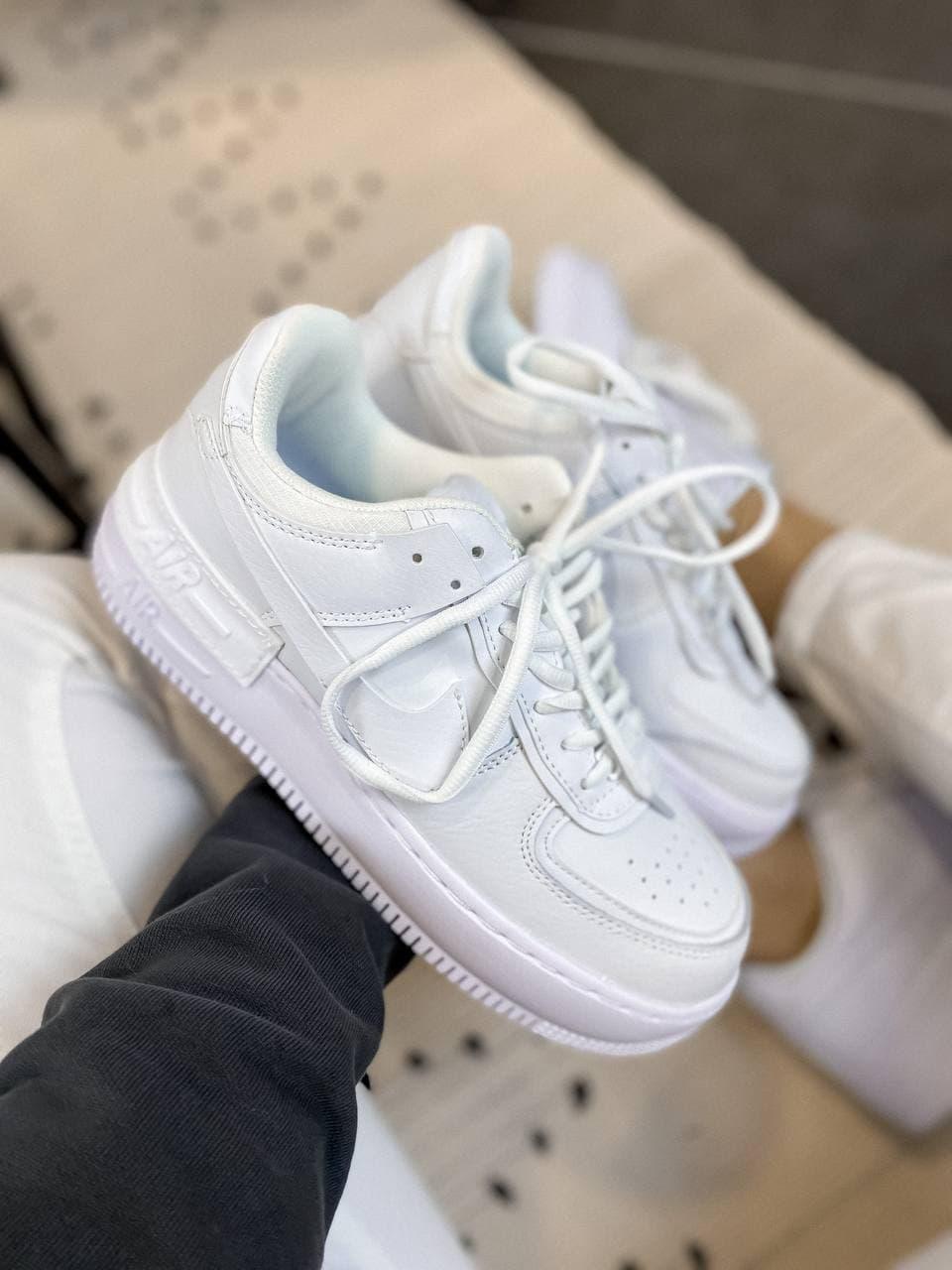 

Мужские кроссовки Nike Air Force Shadow White / Найк Аир Форс Шадоу Белые, Белый