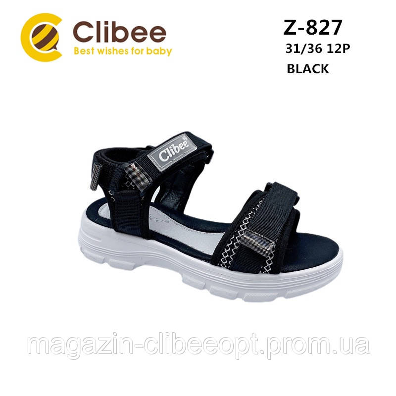 

Детские босоножки оптом Clibee Z827 black (р.31-36), Черный