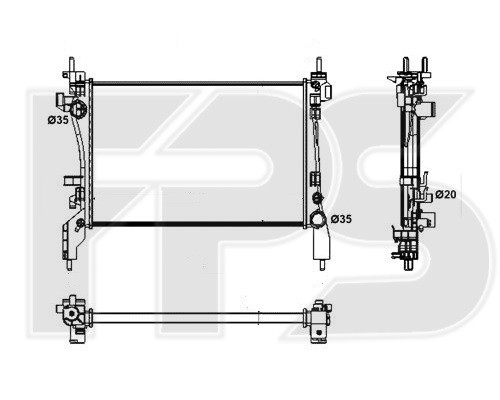 

Радиатор охлаждения двигателя Fiat (FPS) FP 26 A70-X