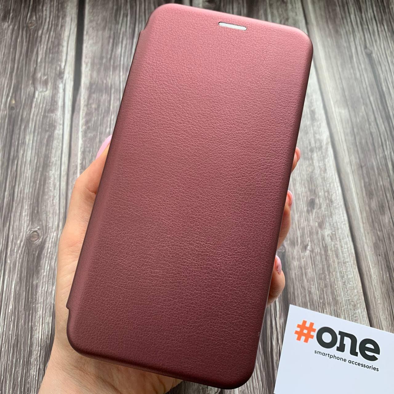 

Чехол книга для Realme C15 с эко кожи с подставкой магнитом книжка на телефон реалми с15 бордовая STN, Бордовый