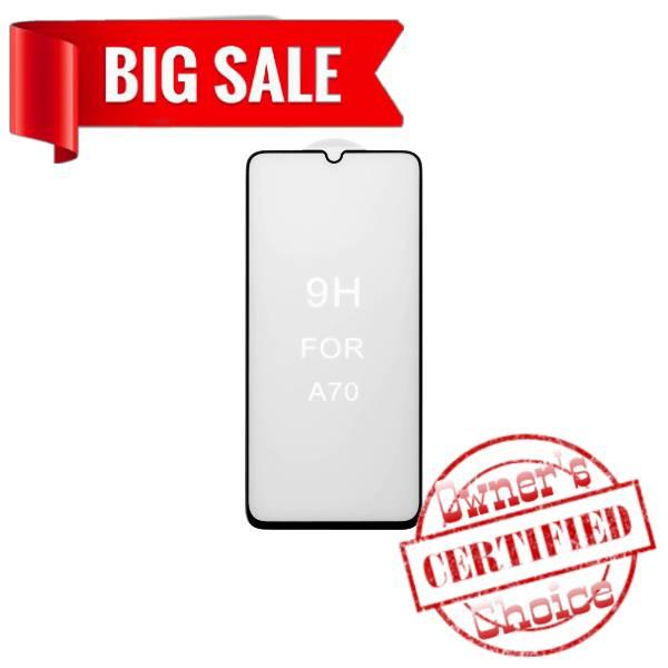 

Захисне скло All Spares для Samsung A705F/DS Galaxy A70, 5D Full Glue, чорний, шар клею нанесений по всій пове