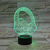 3D Світильник, "Навушники", Оригінальні подарунки чоловікові на день народження, Подарунок чоловікові на день народження, фото 6
