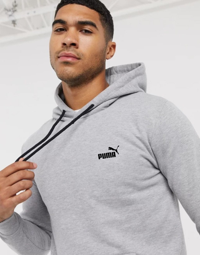 

Мужская спортивная кофта кенгуру, толстовка Puma (Пума) серая S, Серый