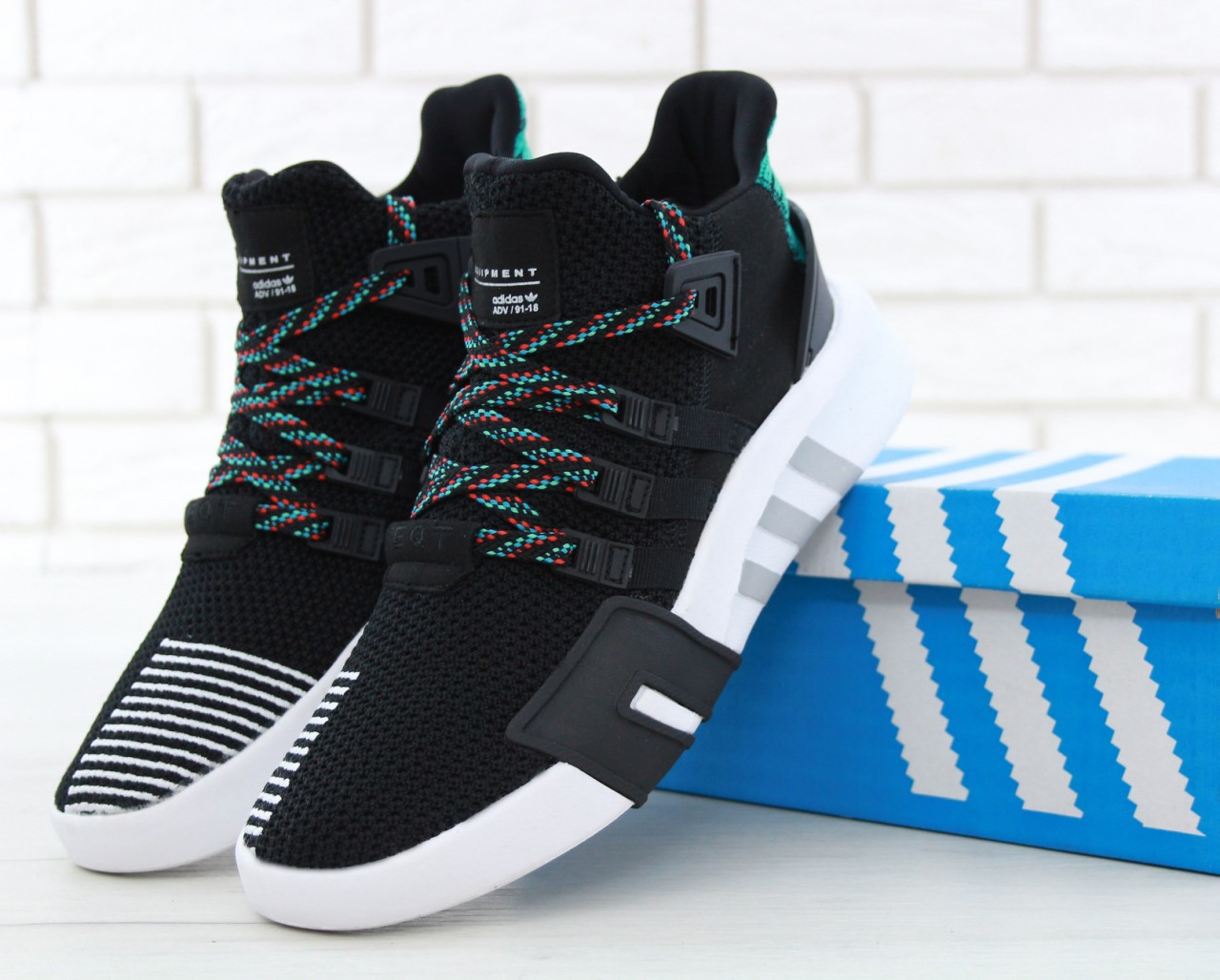 

Мужские кроссовки в стиле Adidas EQT BASK ADV, черный, зеленый, белый, Вьетнам 42