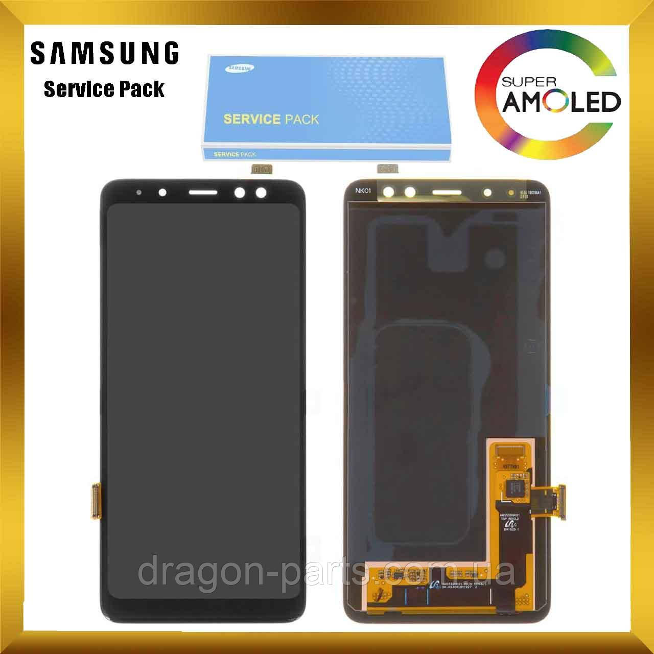Дисплей Samsung A530 Galaxy A8 с сенсором Черный Black оригинал , GH97-21406A