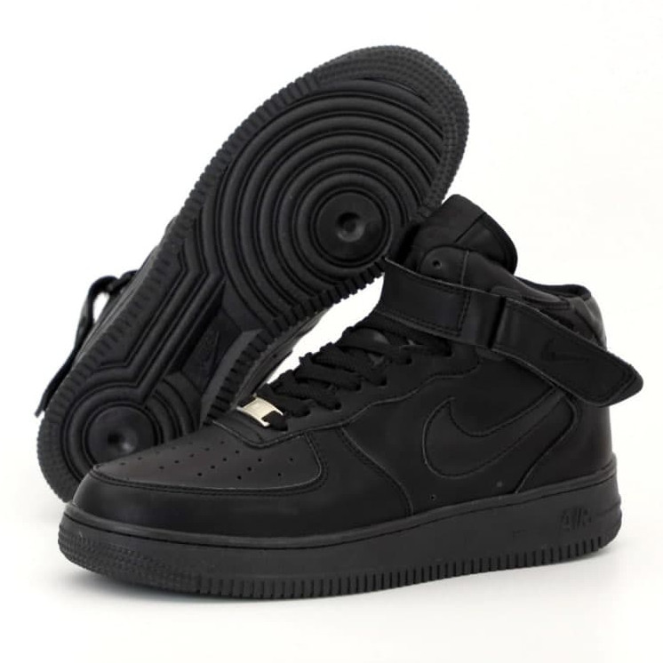 

Мужские кроссовки в стиле Nike Air Force 1 Mid, натуральная кожа, черный, Вьетнам