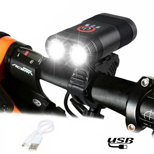 

Велофонарь Y12Pro-2XPE DUAL MEGALIGHT, ALUMINUM, индикация заряда, Waterproof, аккум., ЗУ micro USB