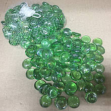 Камені для декору скляні зелені 380 гр